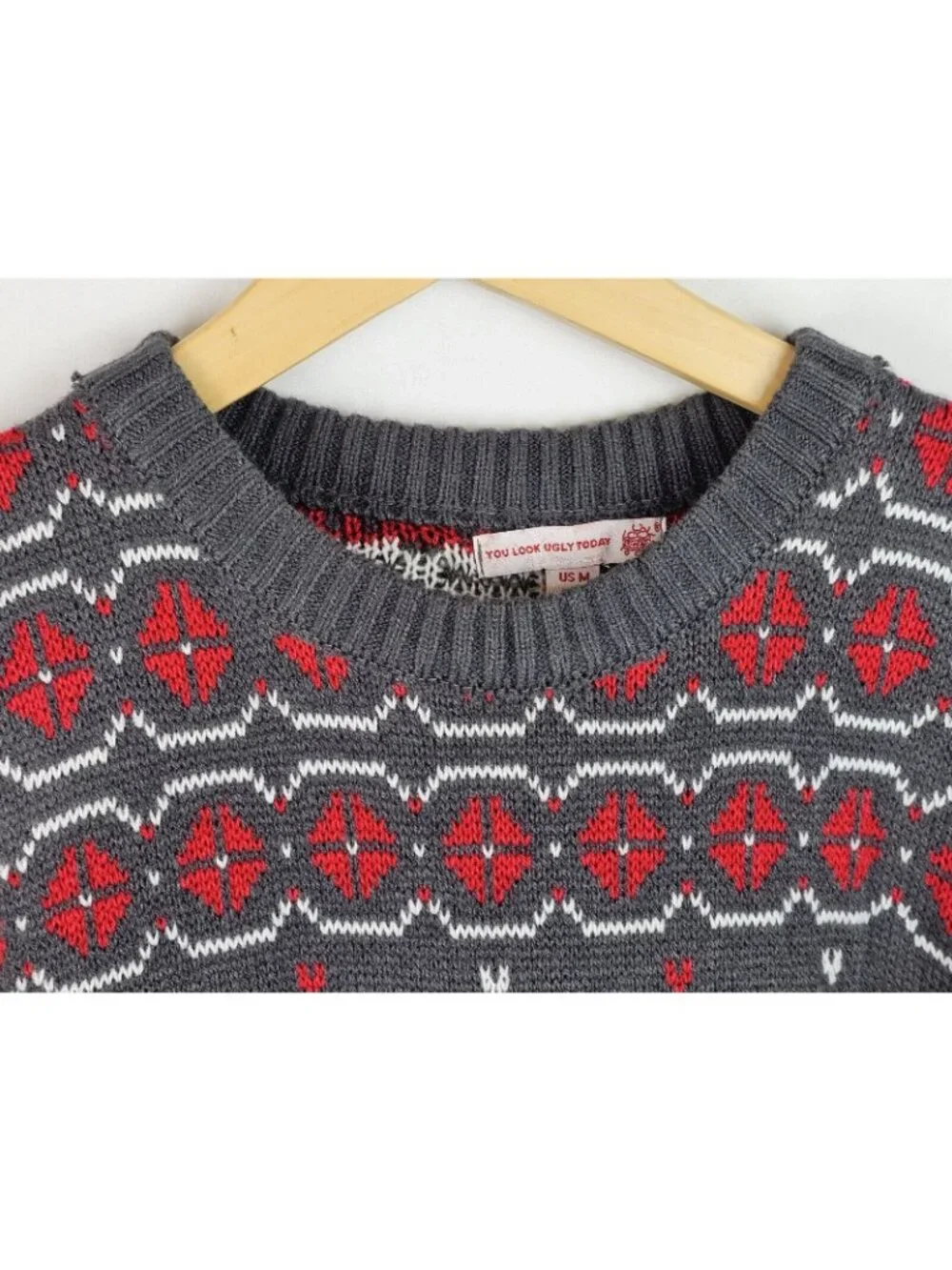 You Look Ugly Today Ugly Christmas Sweater Size Medium Bad Santa Sunglasses Top